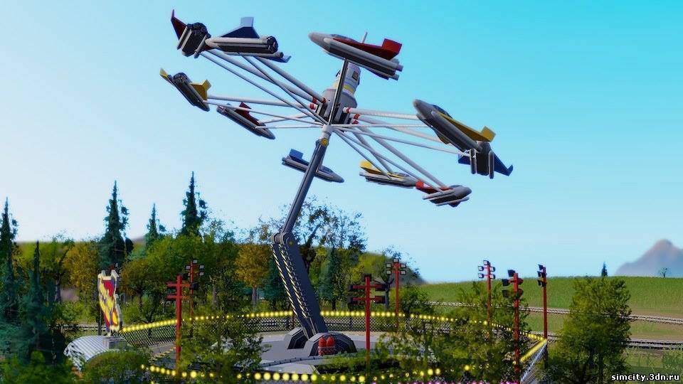 Веселая вертушка в парке аттракционов SimCity 5